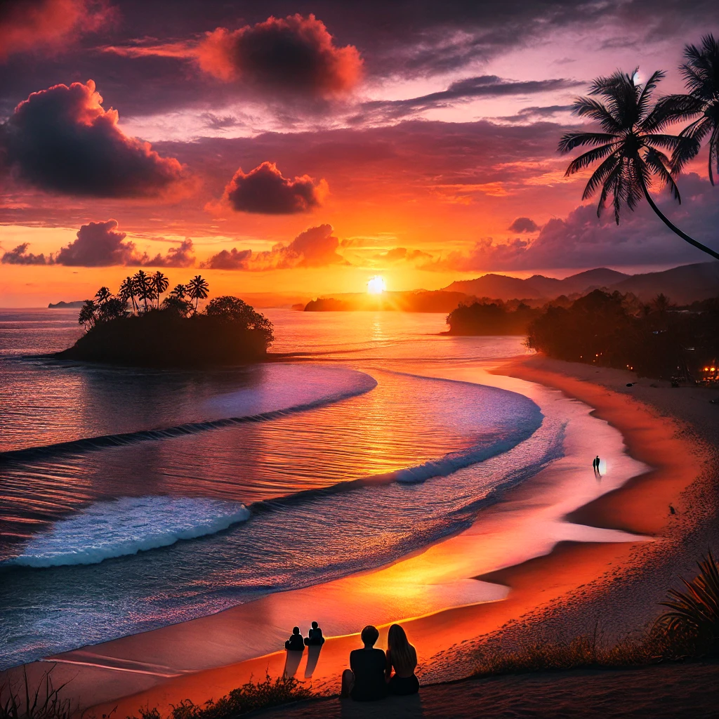 sunset painting ai