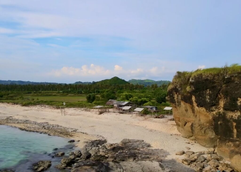 empty beach around kuta lombok